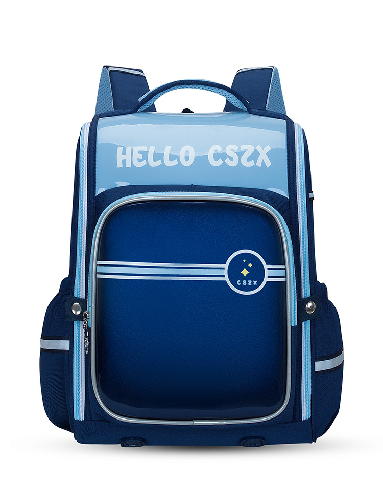 blauer klassischer Schulrucksack